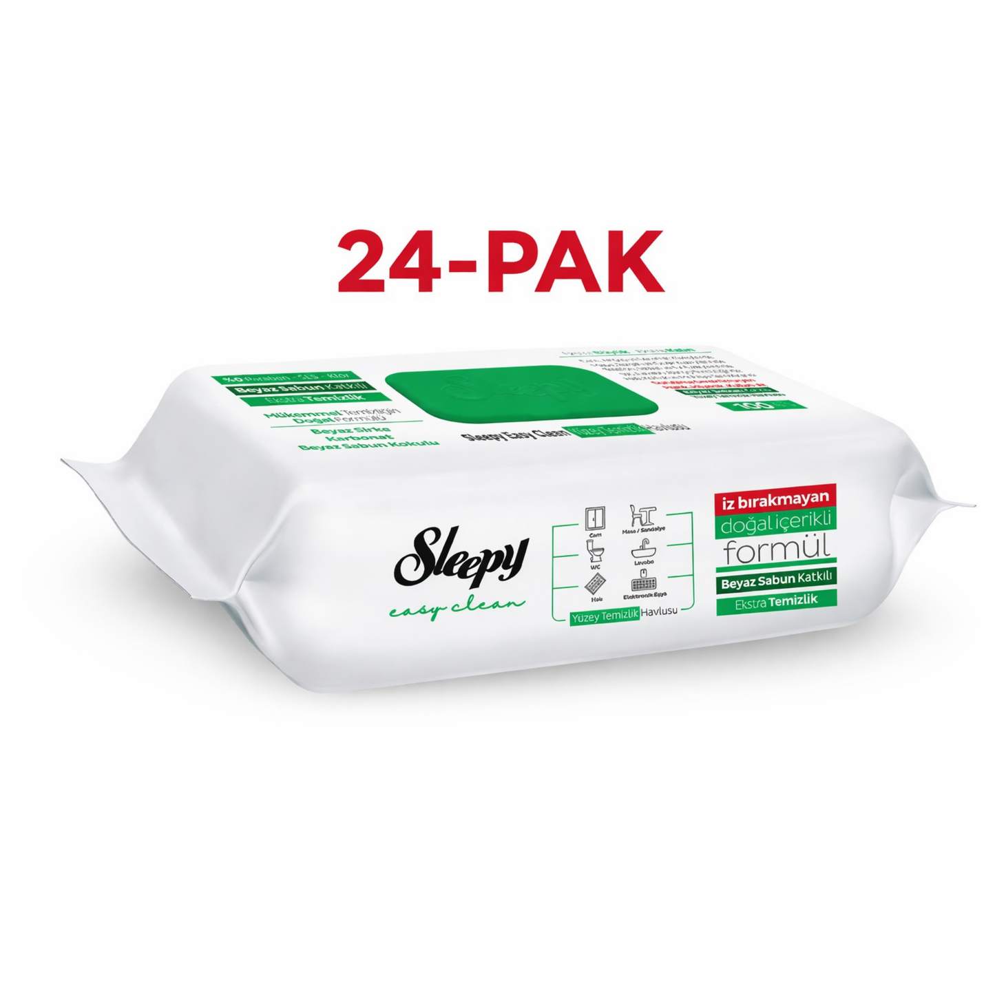 Sleepy Oppervlaktereinigingsdoekjes Witte Zeep 100 doekjes – 24 stuks