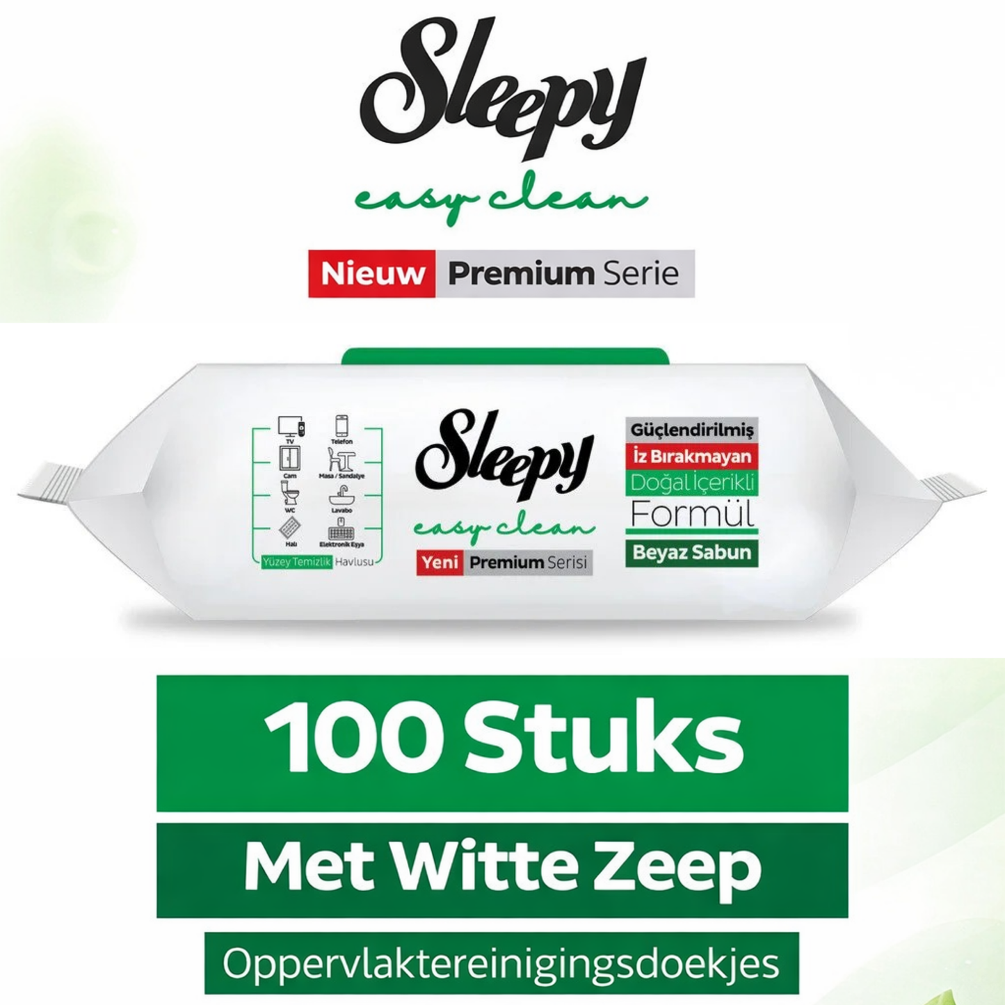 Sleepy Oppervlakte Reinigingsdoekjes 600 Stuks 6-Pack – 3 Geuren Voordeel