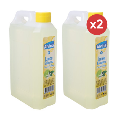 Alvina Citroen Eau de Cologne 1000ml 2-Pack – Frisse Geur Voordeel