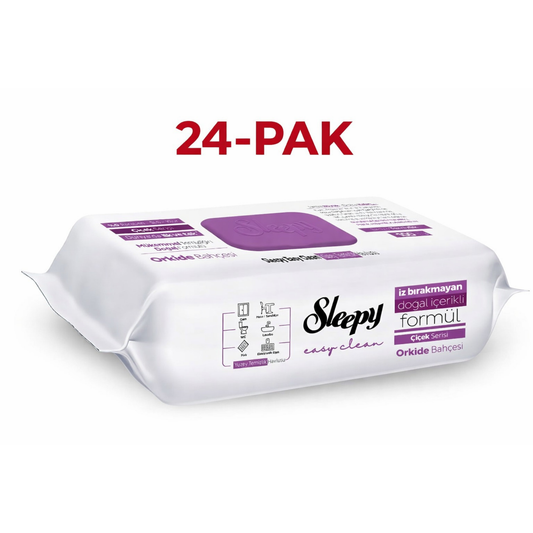 Sleepy Reinigingsdoekjes Orchidee Geur 100 Doekjes – 24 Stuks Voordeelverpakking