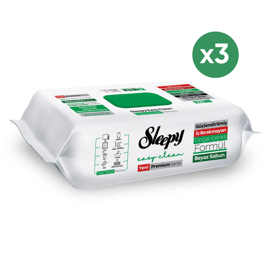 3x Sleepy Easy Clean Oppervlaktereinigingsdoekjes – 100 stuks – Witte Zeep