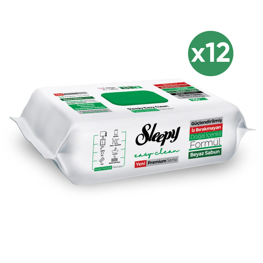 12x Sleepy Easy Clean Oppervlaktereinigingsdoekjes – 100 stuks – Witte Zeep