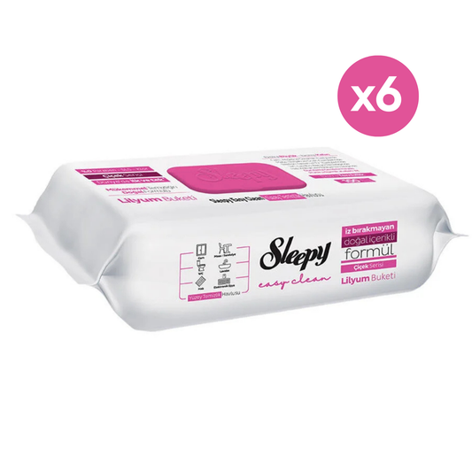6x Sleepy Easy Clean Leliebloesem Reinigingsdoekjes – 100 Stuks