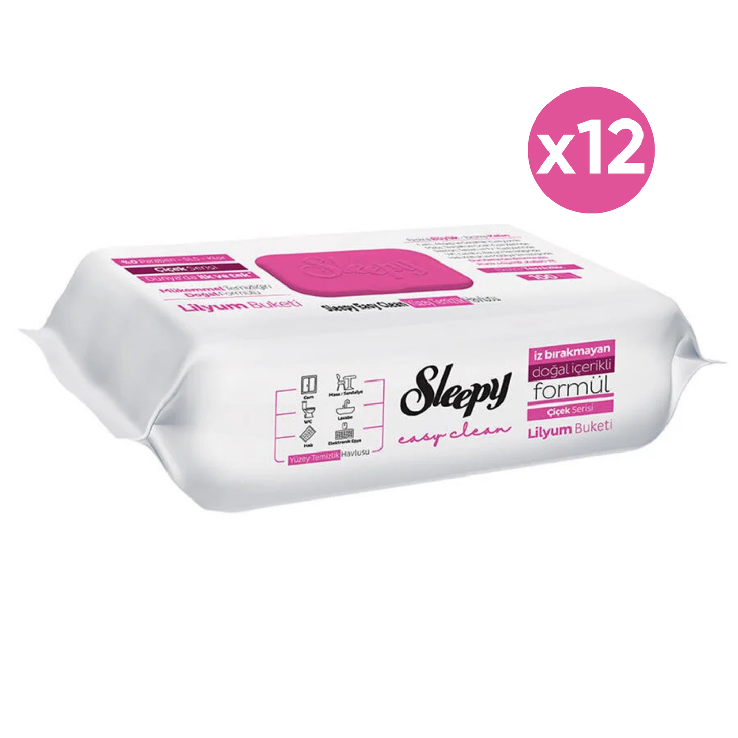 Sleepy Easy Clean Reinigingsdoekjes 100 Stuks 12-Pack – Leliebloesem Geur Groot Voordeel