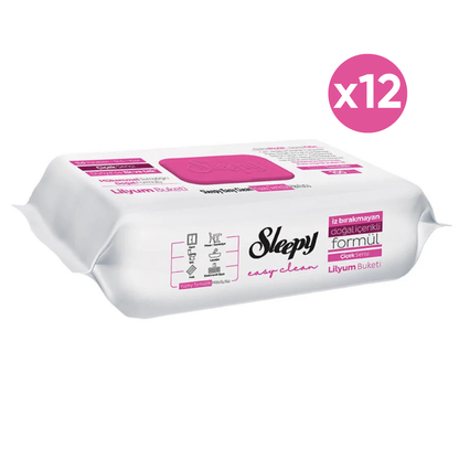 Sleepy Easy Clean Reinigingsdoekjes 100 Stuks 12-Pack – Leliebloesem Geur Groot Voordeel