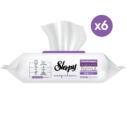 Sleepy Easy Clean Reinigingsdoekjes 100 Stuks 6-Pack – Orchidee Geur Voordeel