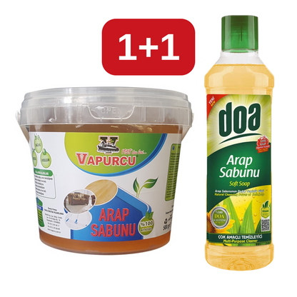 Doa & Vapurcu Groene Zeep Set 1L + 500g – Voordeel 1+1 Krachtige Reiniging