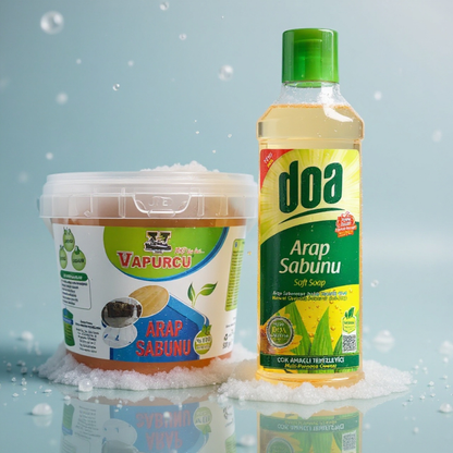 Doa & Vapurcu Groene Zeep Set 1L + 500g – Voordeel 1+1 Krachtige Reiniging
