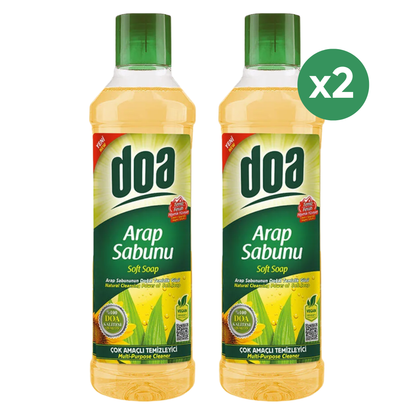 Doa Groene Zeep Vloeibaar 1L 2-Pack – Traditionele Allesreiniger Voordeel