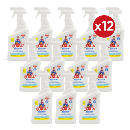 STOP Vlekkenverwijderaar Spray 750ml 12-Pack – Krachtige Multireiniger Groot Voordeel