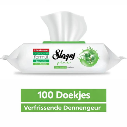 Sleepy Reinigingsdoekjes 100 Stuks 6-Pack – Dennengeur Voordeel