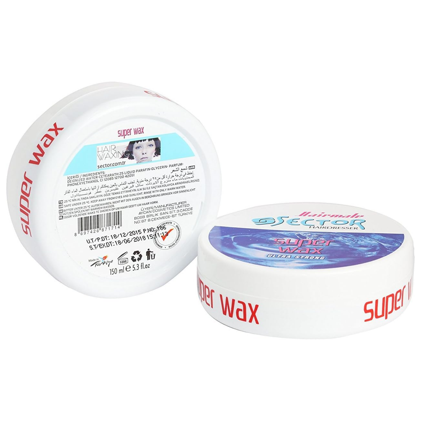 Sector Ultra Strong Haar Wax 150ml – Sterke Hold Styling Wax