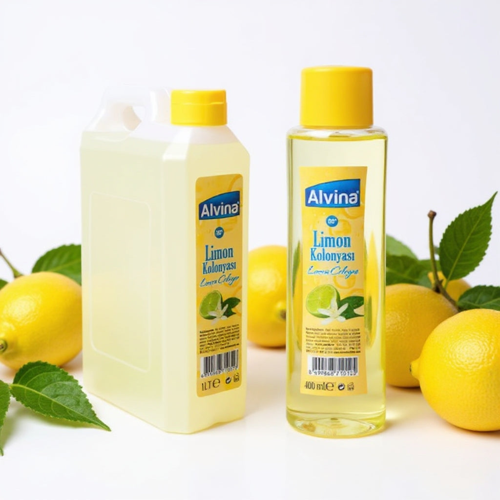Alvina Citroen Eau de Cologne Set 400ml + 1000ml – 1+1 Voordeel Frisse Geur