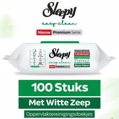 Sleepy Easy Clean Reinigingsdoekjes 100 Stuks 3-Pack – Witte Zeep Geur Voordeel