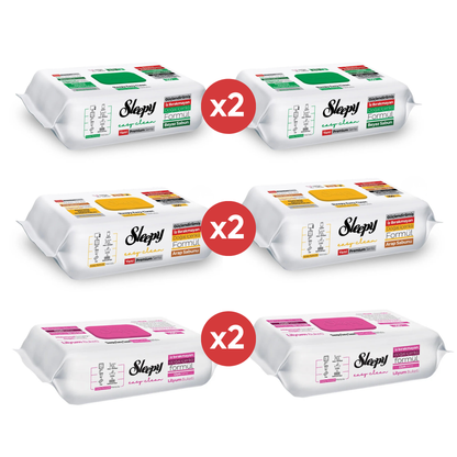 Sleepy Oppervlakte Reinigingsdoekjes 600 Stuks 6-Pack – 3 Geuren Voordeel