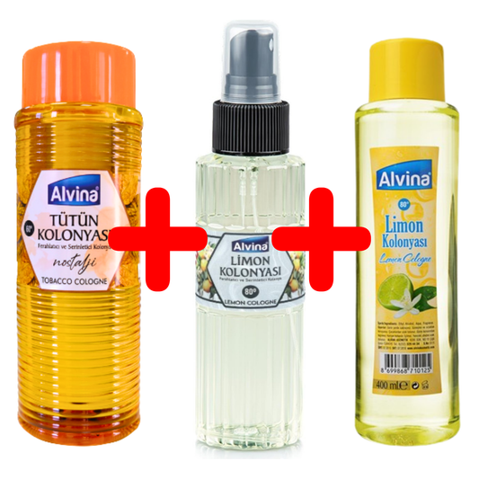 Alvina Kolonie Familie Set – Citroen & Tabak 400 ml + Spray 100 ml